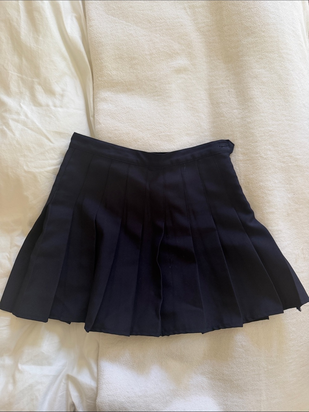 Women's Black Pleated Skater Mini Skirt